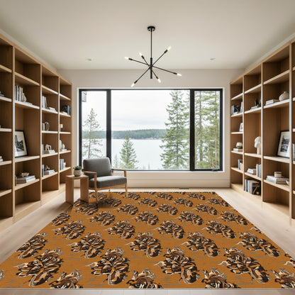 Earthy Tones Textured Abstraction Rug