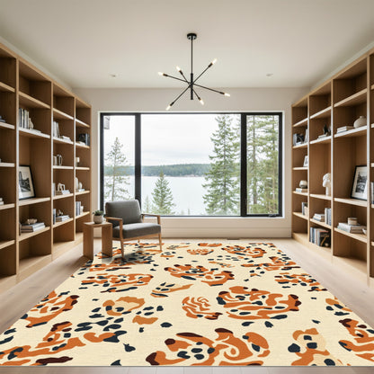 Amber Abstract Organic Spot Rug