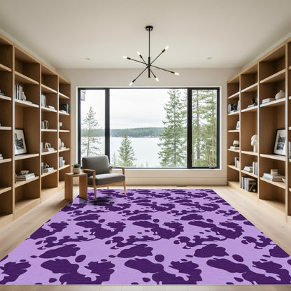 Lavender Purple Organic Splatter Rug
