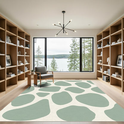 Sage Abstract Organic Spot Rug