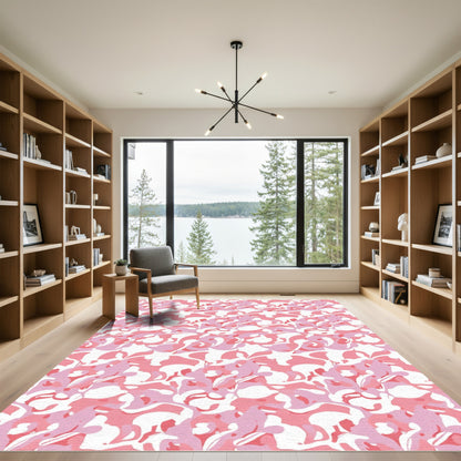 Pink Camo Abstract Overlay Rug