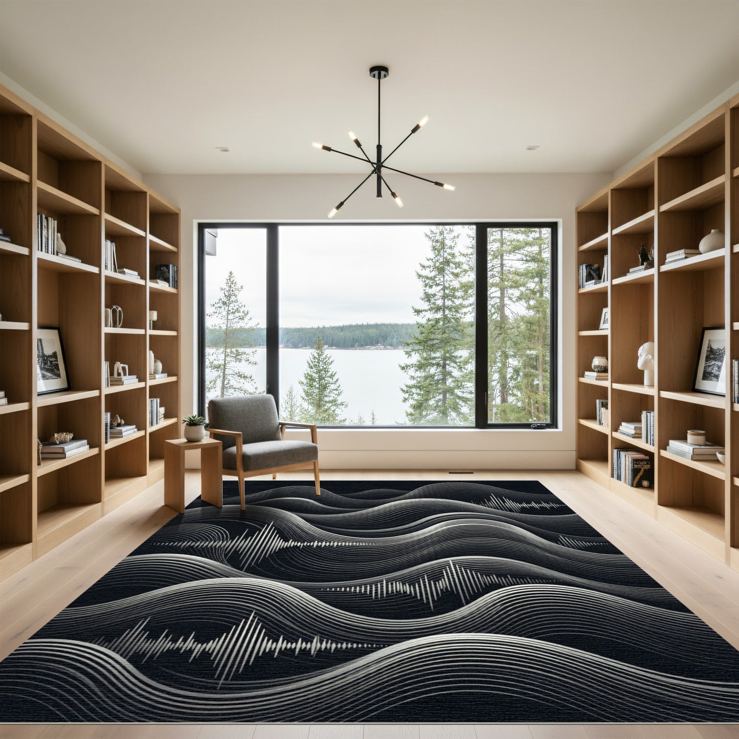 Monochromatic Soundwave Abstract Waves Rug