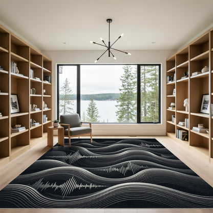 Monochromatic Soundwave Abstract Waves Rug
