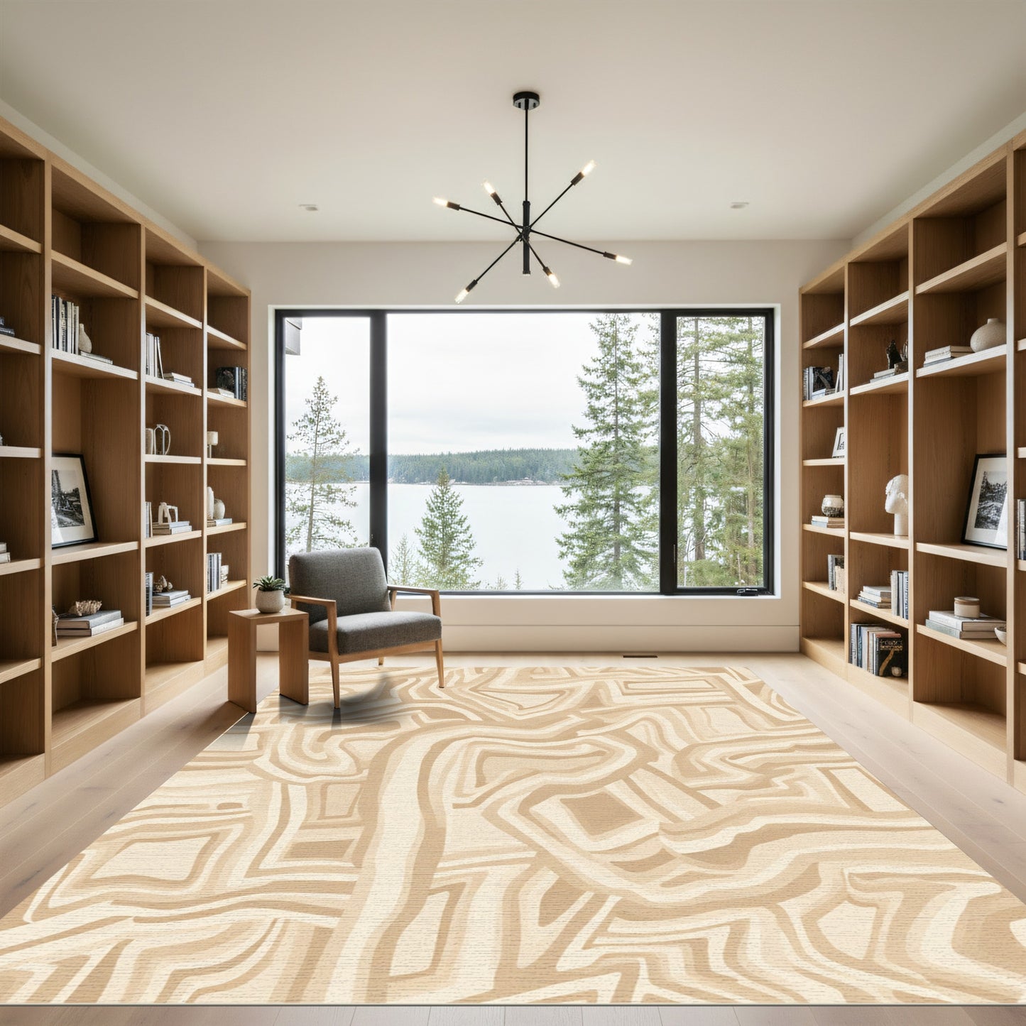 Earthy Toned Organic Abstraction Rug