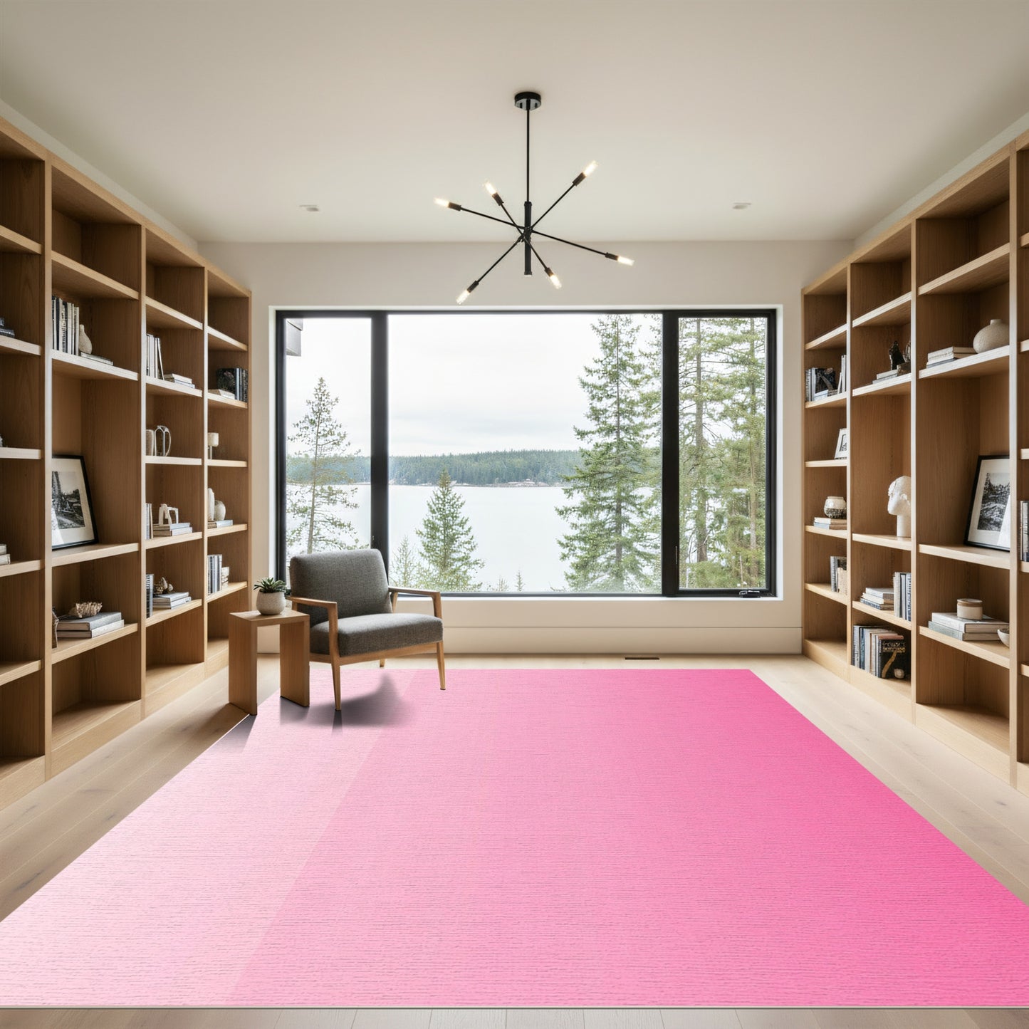 Soft Pink Gradient Ombre Rug