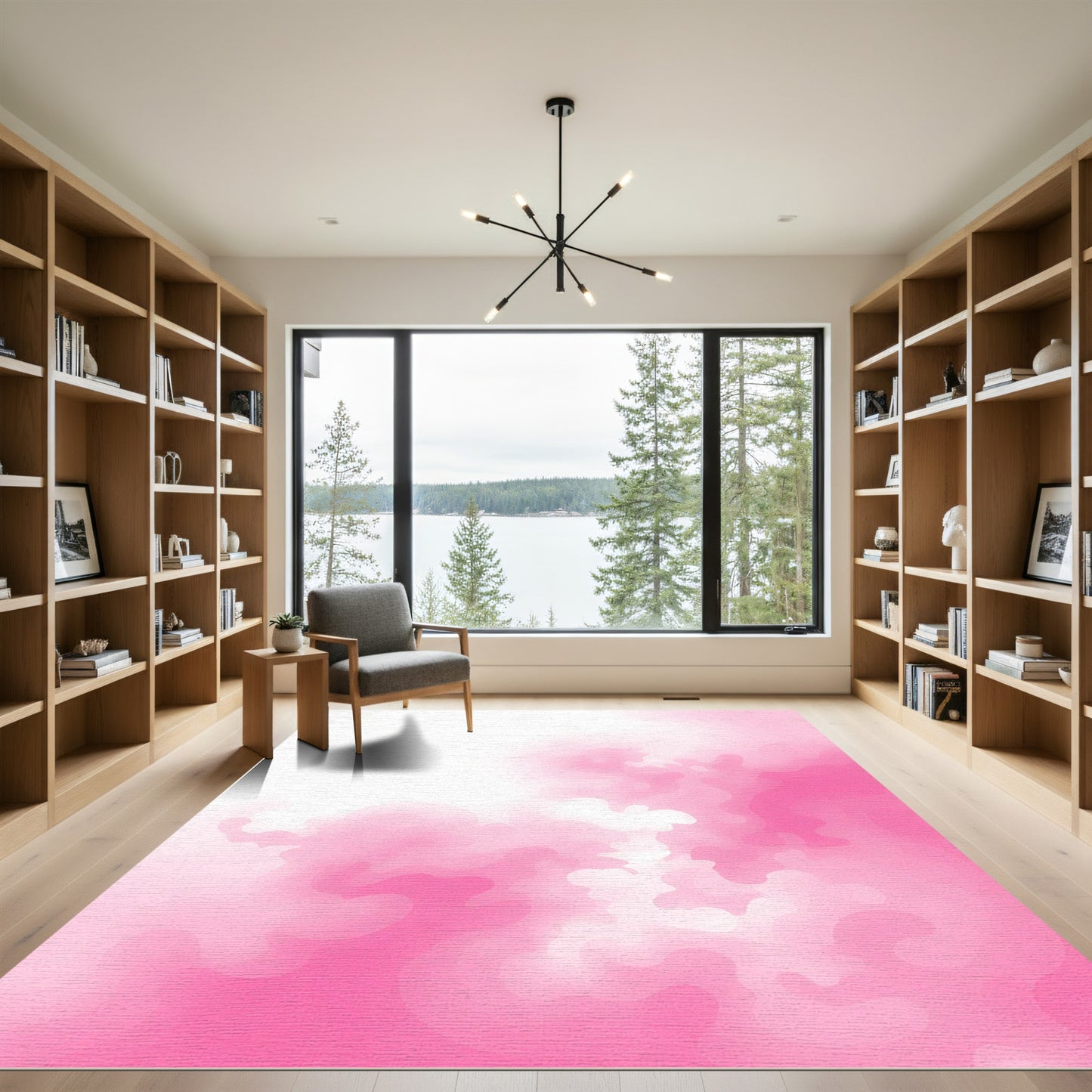 Soft Pink Cloud Bloom Rug