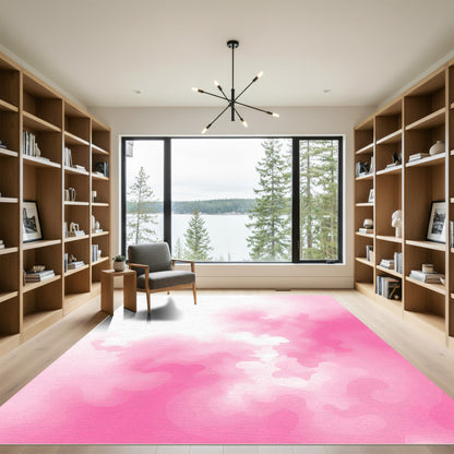 Soft Pink Cloud Bloom Rug