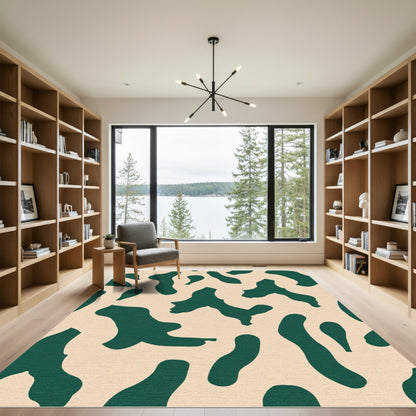 Verdant Cream Organic Blob Rug