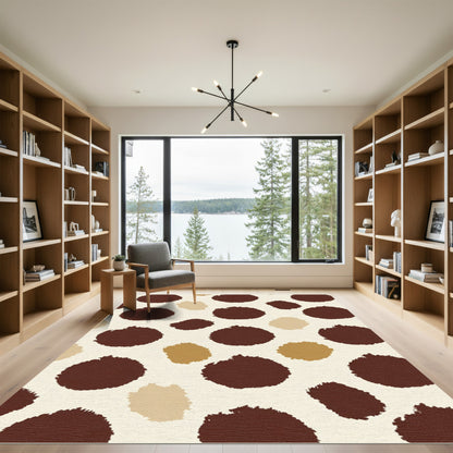 Brown Tan Speckled Spot Rug
