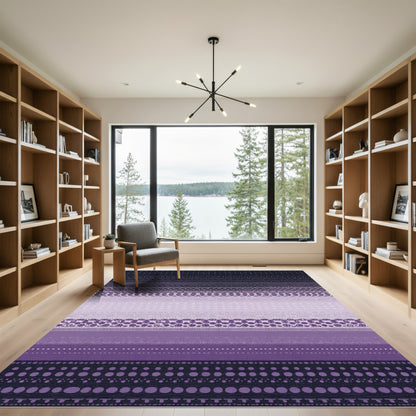 Amethyst Stripe Geometric Line Rug