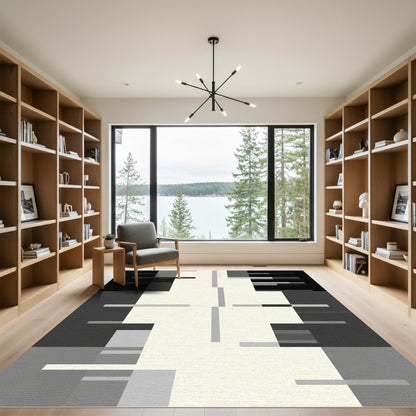 Monochromatic Abstract Geometric Slices Rug