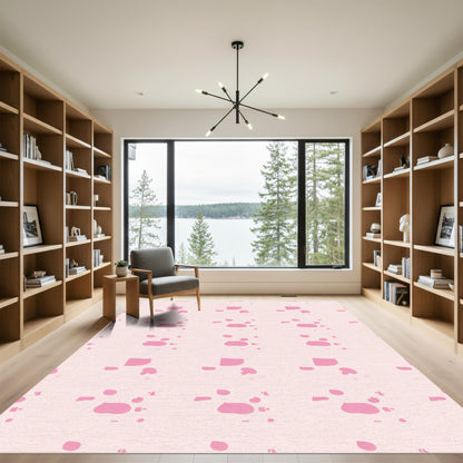 Cherry Blossom Spots Abstract Rug