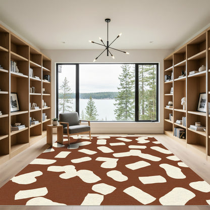 Brown Ivory Organic Blotch Rug