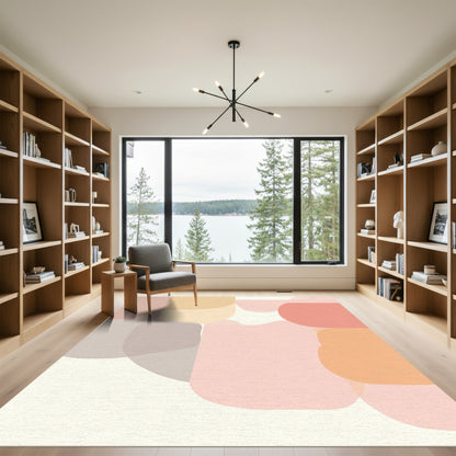 Soft Pastel Organic Shapes Rug