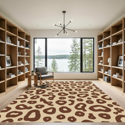 Brown Cheetah Spots Rug