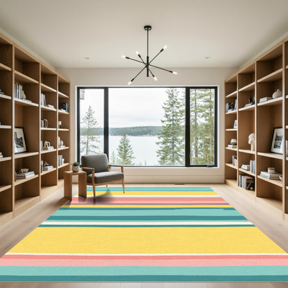 Coastal Stripe Color Block Rug