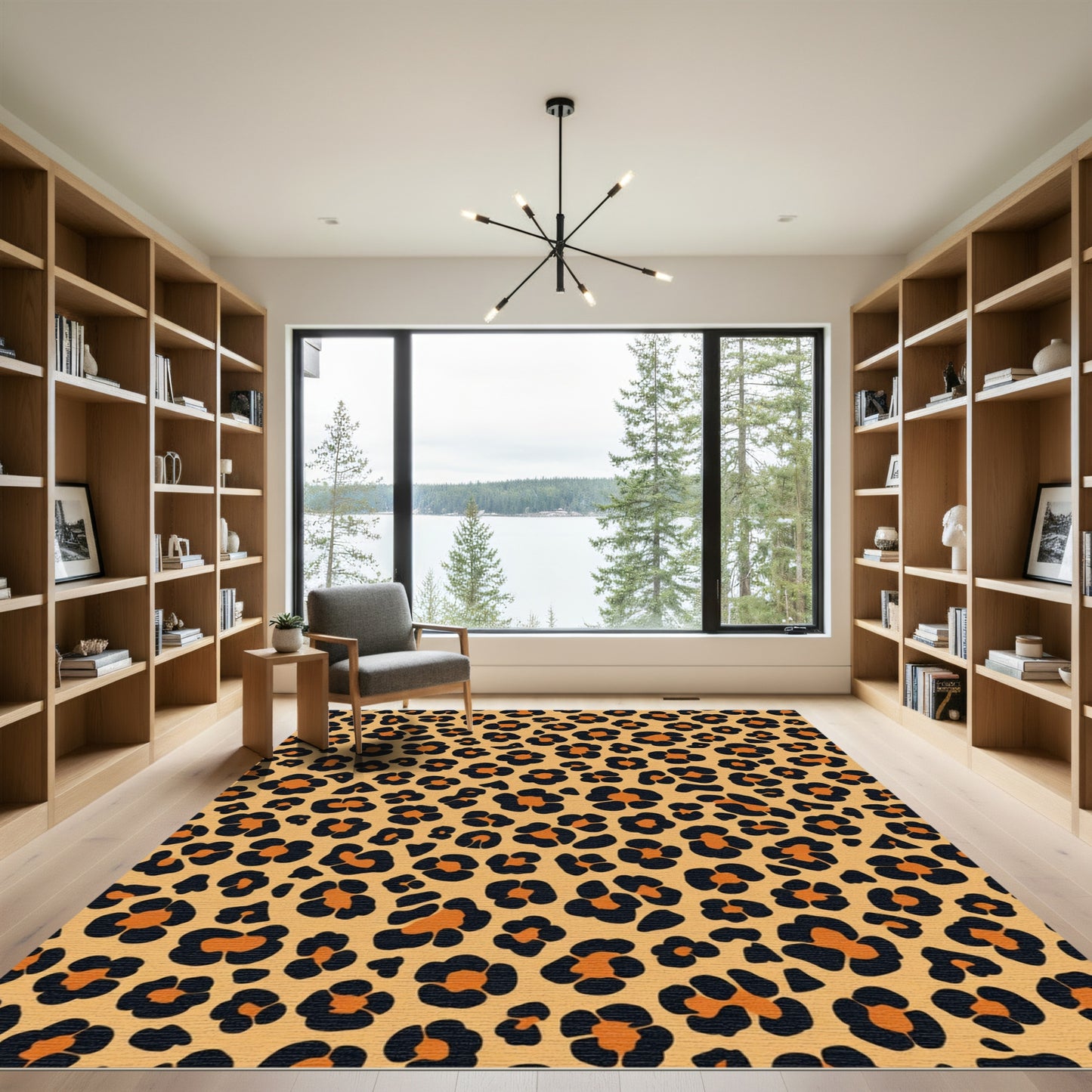 Bold Leopard Print Animal Skin Rug