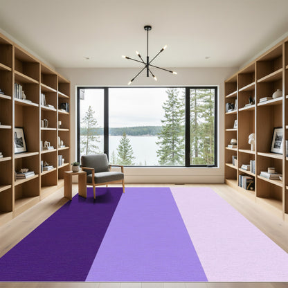 Gradient Midnight Violet Lavender Field Rug