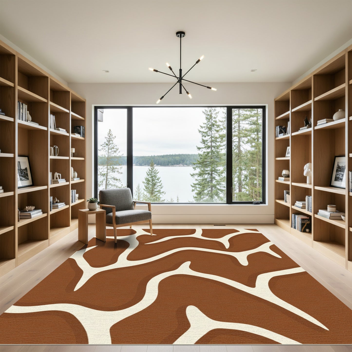 Cream White Organic Animal Spots Rug