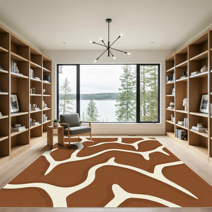 Cream White Organic Animal Spots Rug