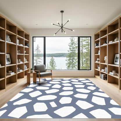 Slate Gray Irregular Stone Mosaic Rug