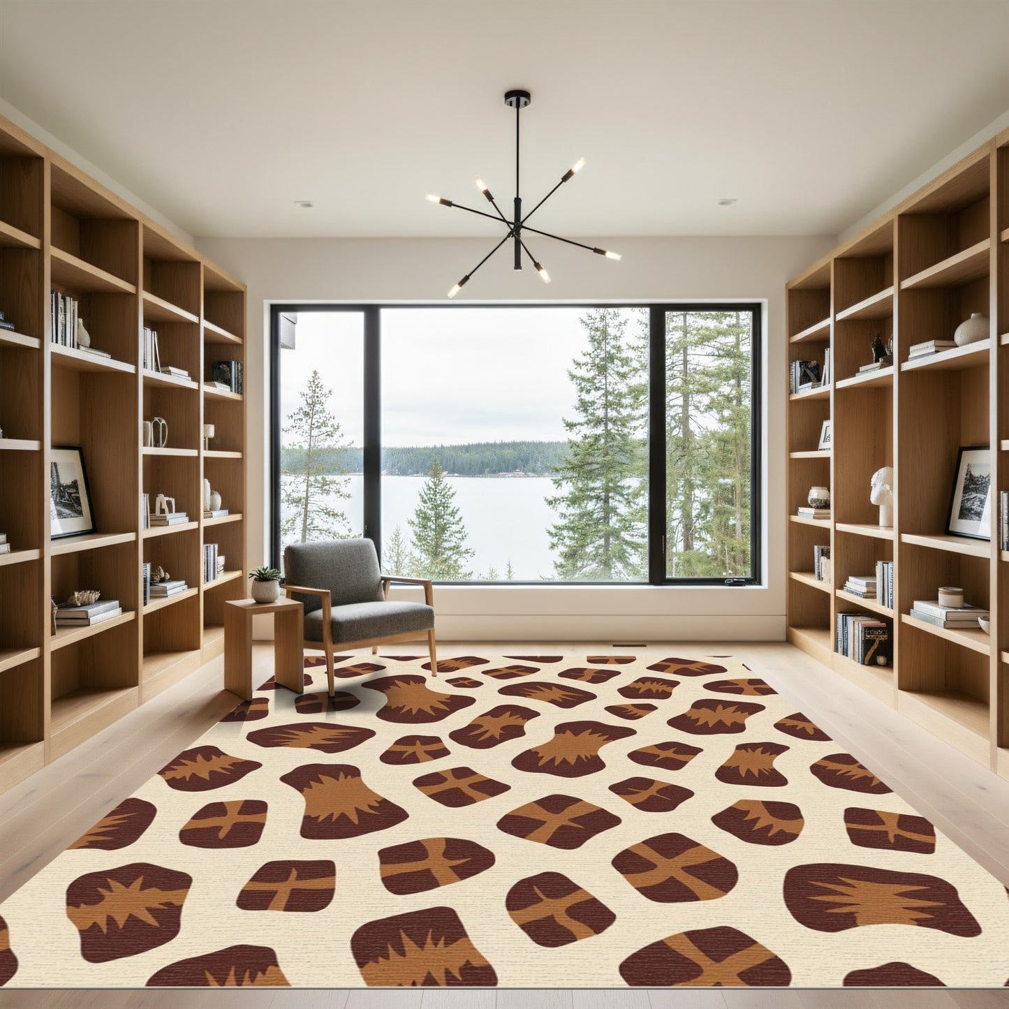 Brown Animal Print Spots Rug