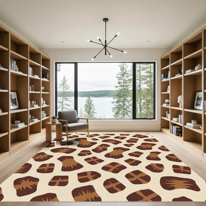 Brown Animal Print Spots Rug