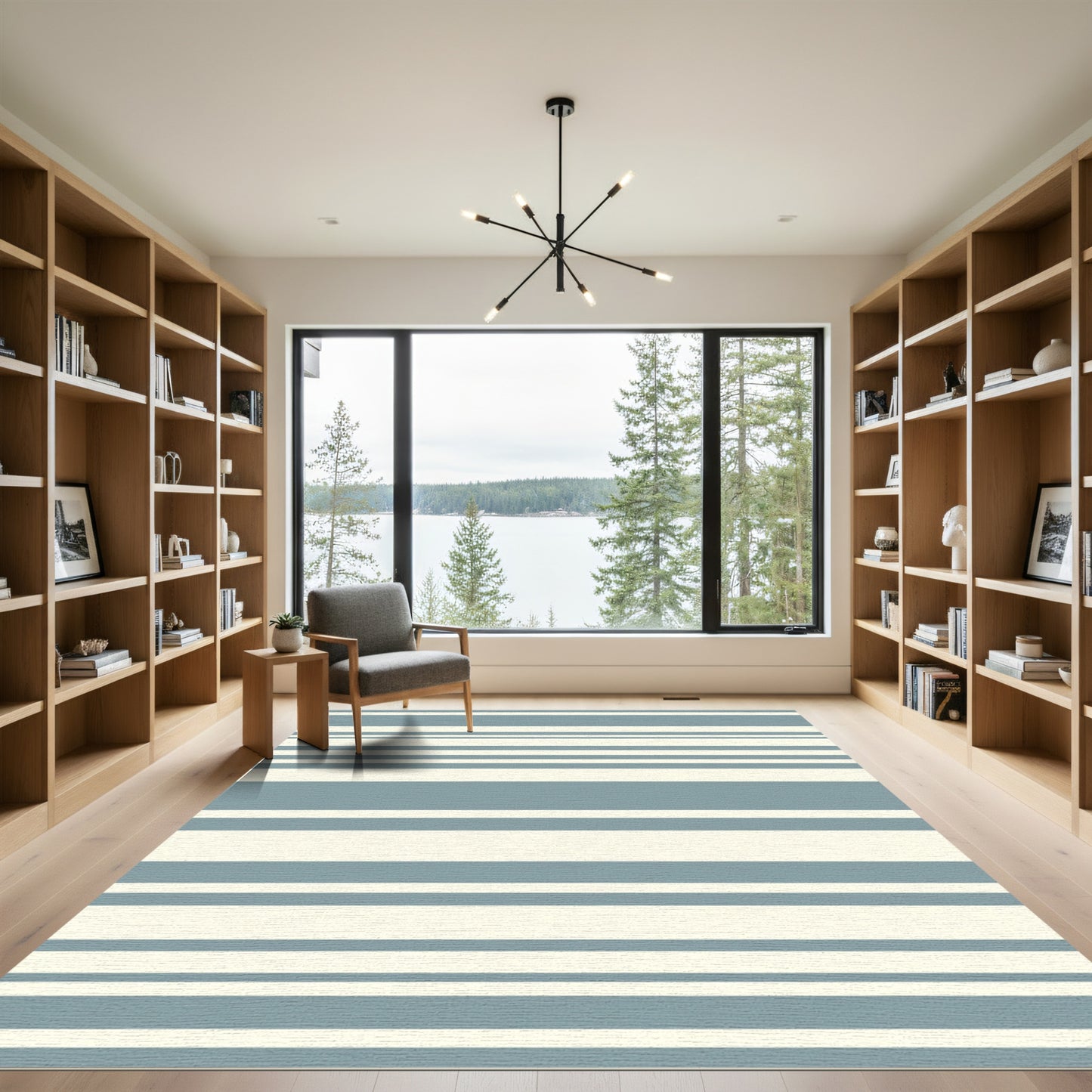 Blue Stripe Accent Rug