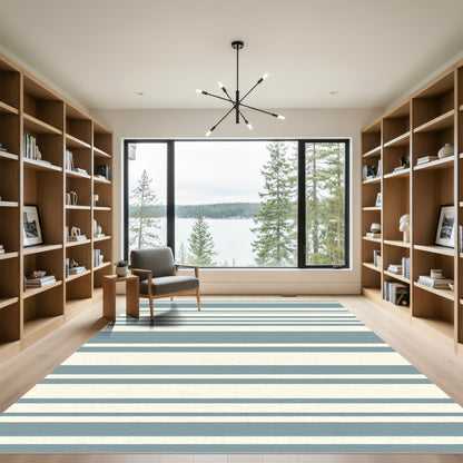 Blue Stripe Accent Rug
