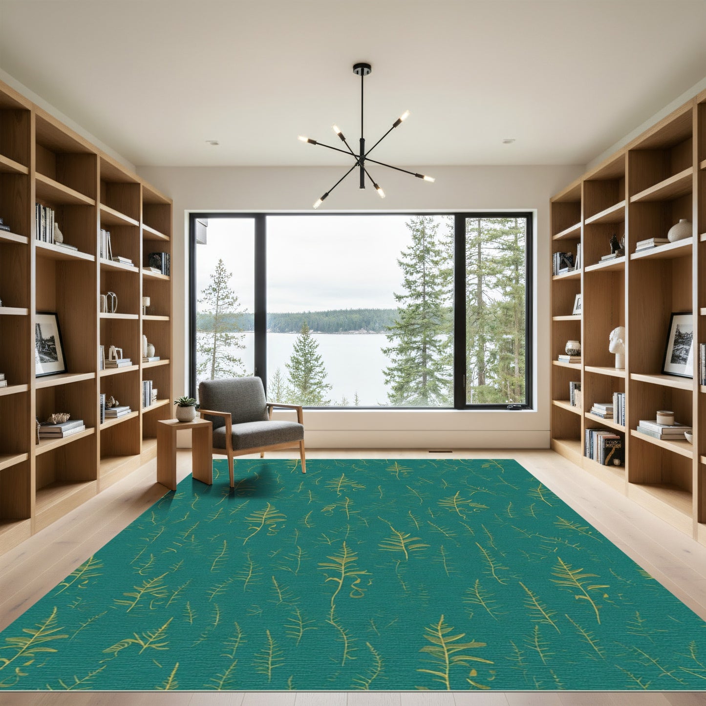 Golden Fern Botanicals Teal Rug