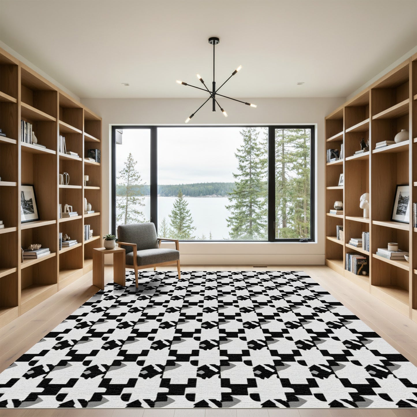 Monochromatic Geometric Houndstooth Rug