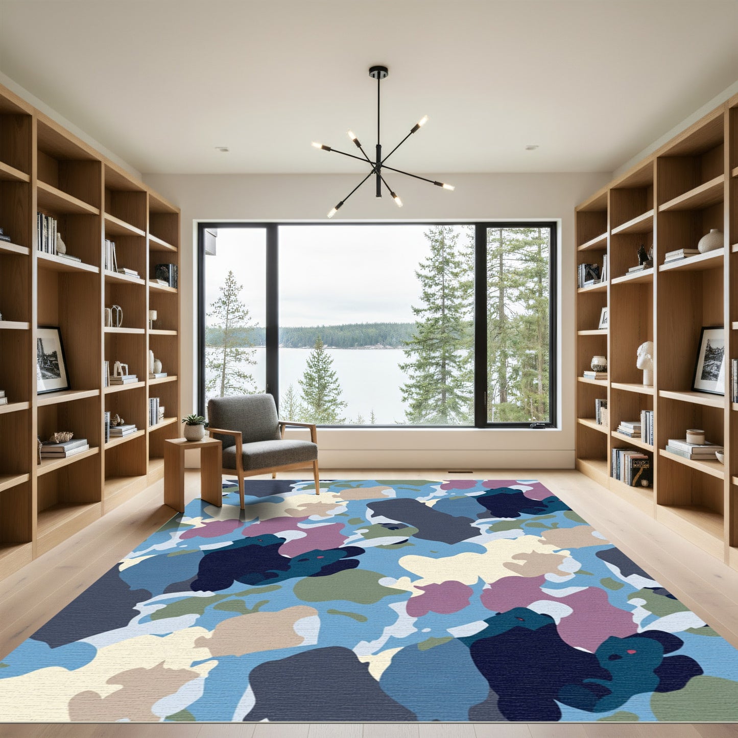Arctic Camouflage Abstract Bear Rug