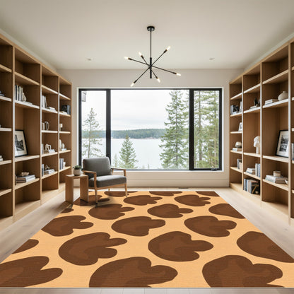 Brown Spots Animal Print Rug