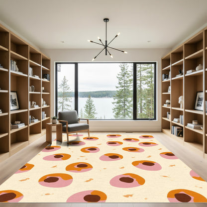 Pink Orange Dot Cluster Rug