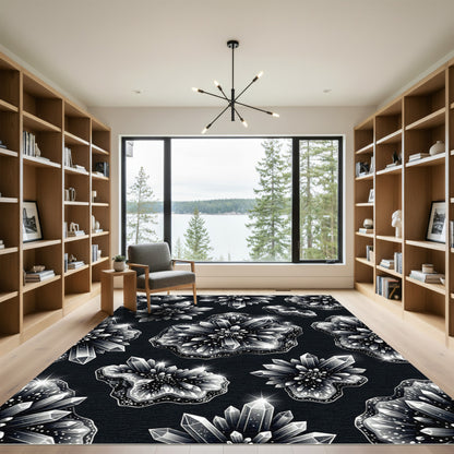 Monochromatic Crystal Cluster Formation Rug