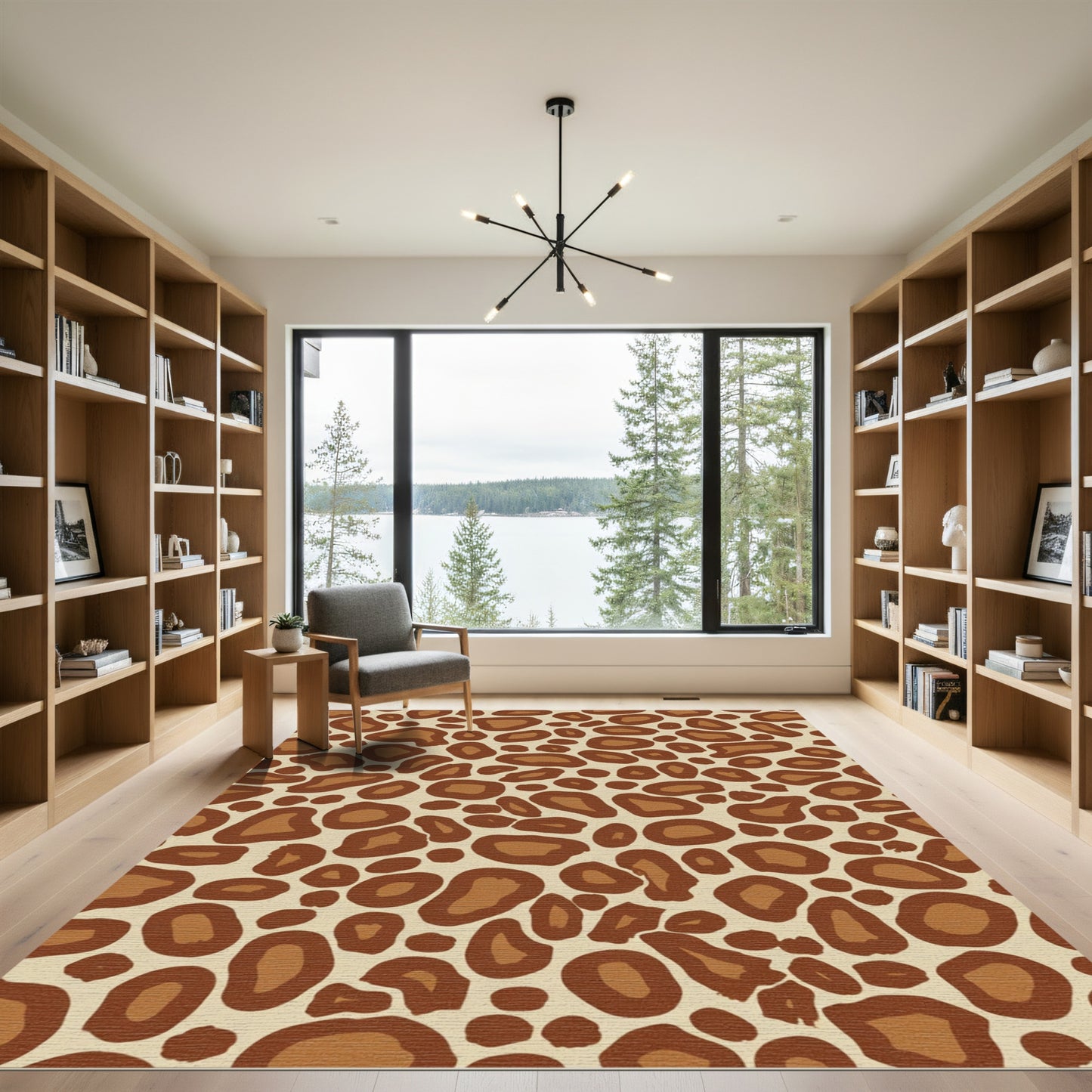 Brown Animal Print Spots Rug