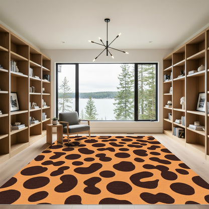 Rich Amber Organic Spots Rug