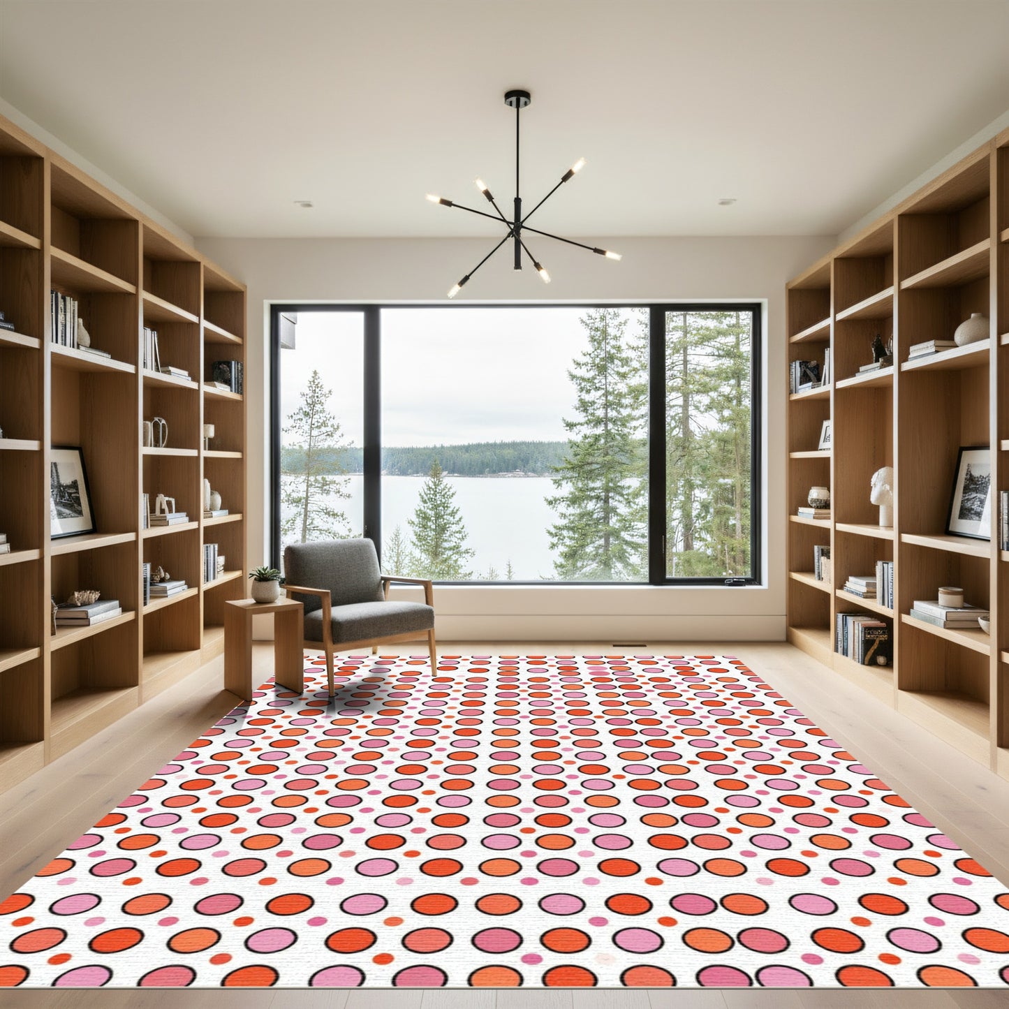 Bright Circles Gradient Pattern Rug