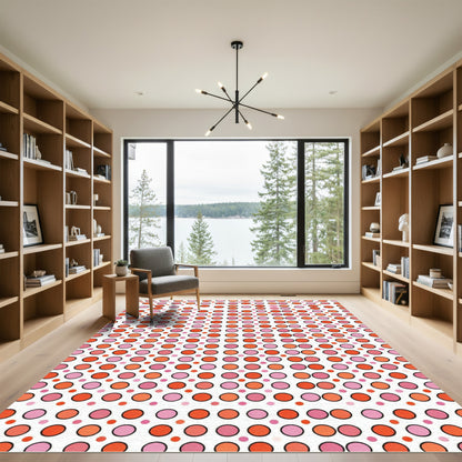 Bright Circles Gradient Pattern Rug