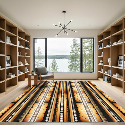 Golden Biscuit Vertical Stripes Rug
