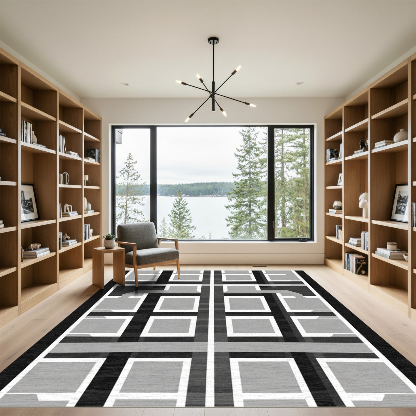 Monochromatic Grid Lattice Squares Rug