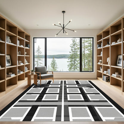 Monochromatic Grid Lattice Squares Rug