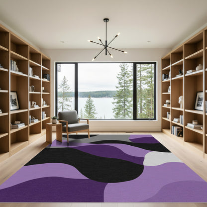 Amethyst Orchid Flowing Abstract Rug