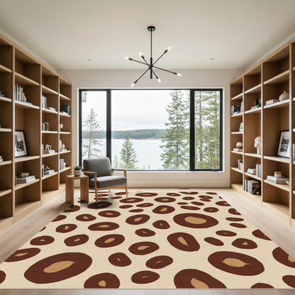 Chic Leopard Spots Contemporary Rug