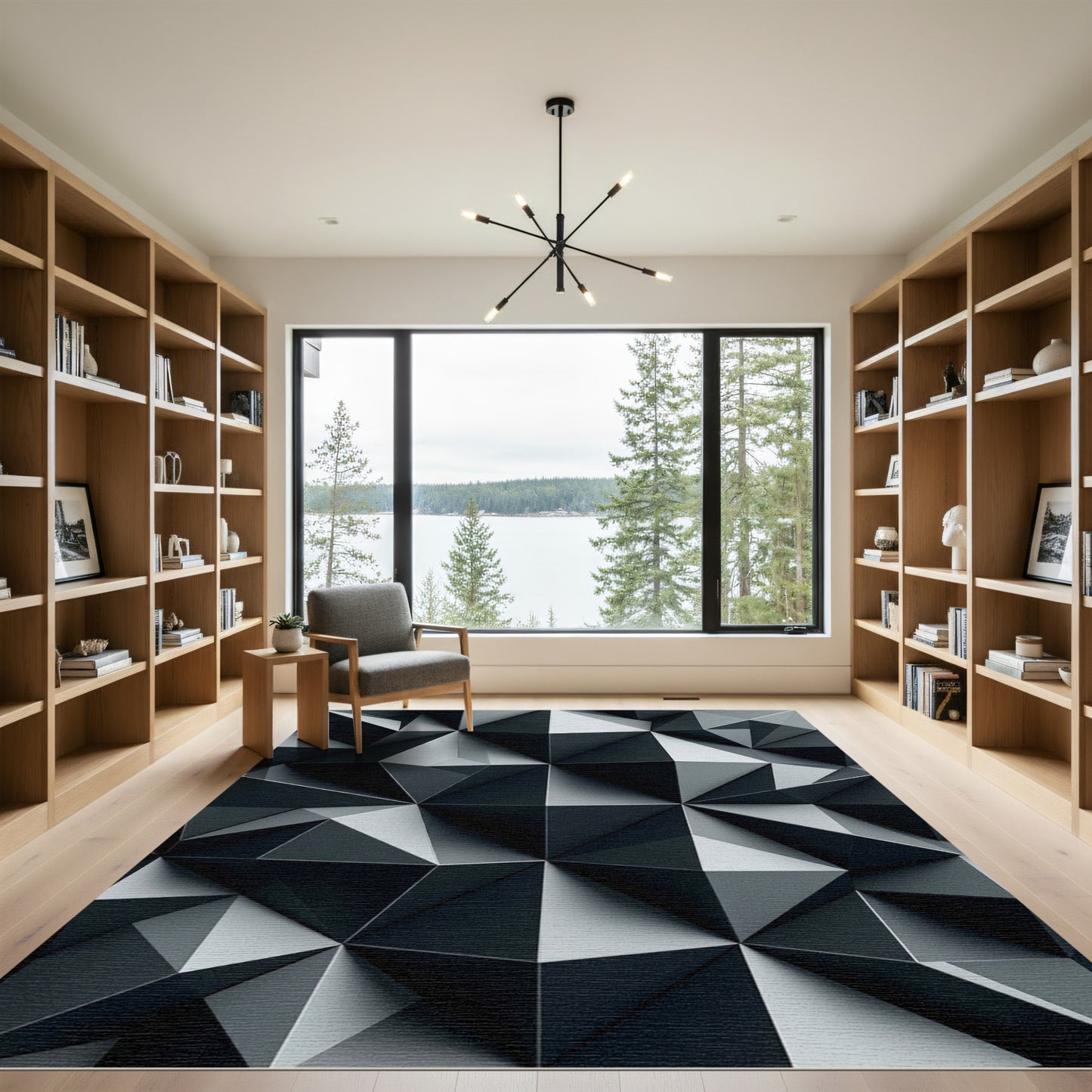 Monochromatic Faceted Geometric Polygon Rug