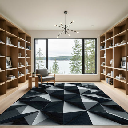 Monochromatic Faceted Geometric Polygon Rug
