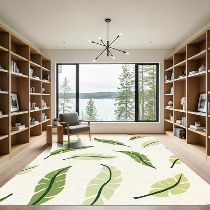 Various Green Banana Leaf Scatter Rug