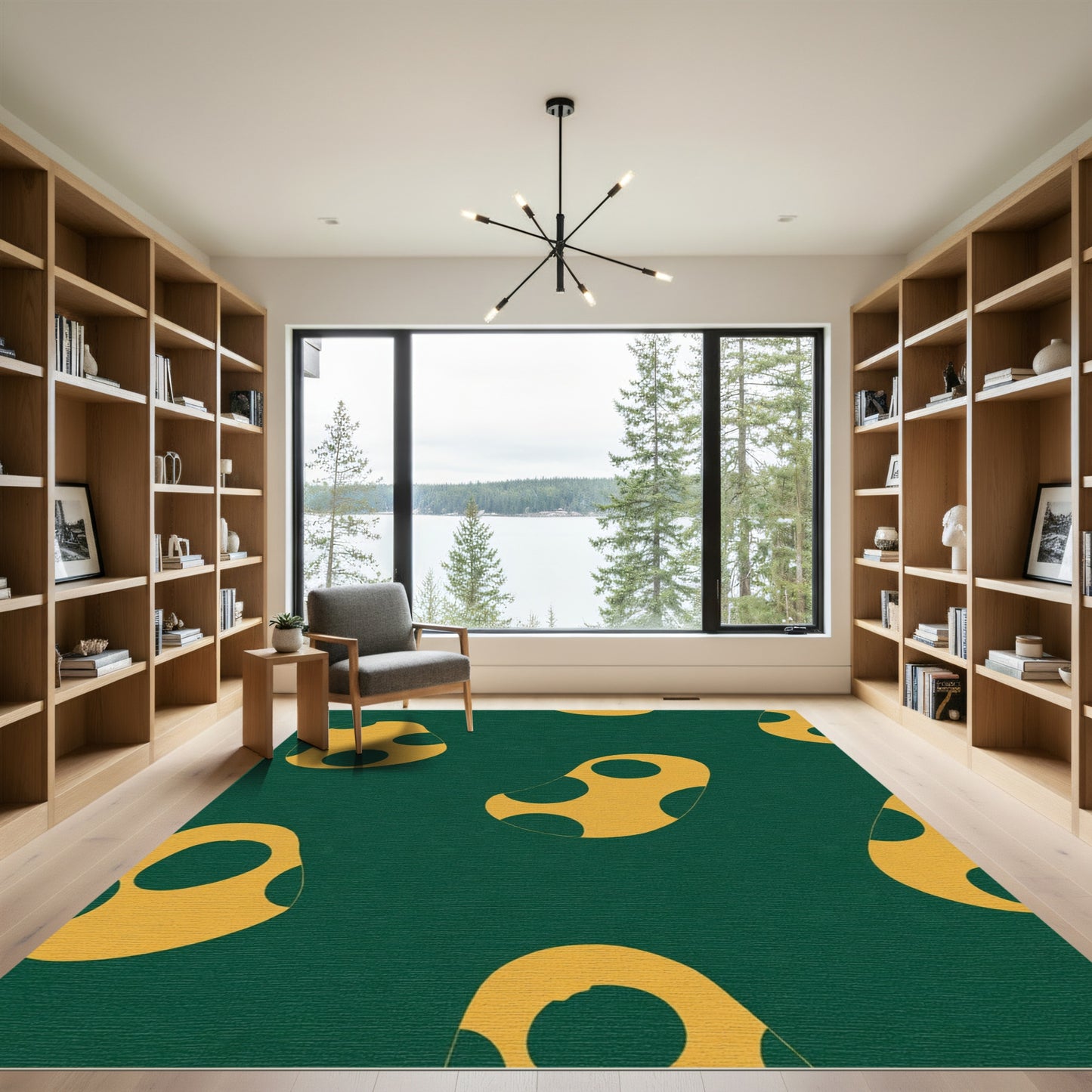 Golden Yellow Blob Scatter Rug