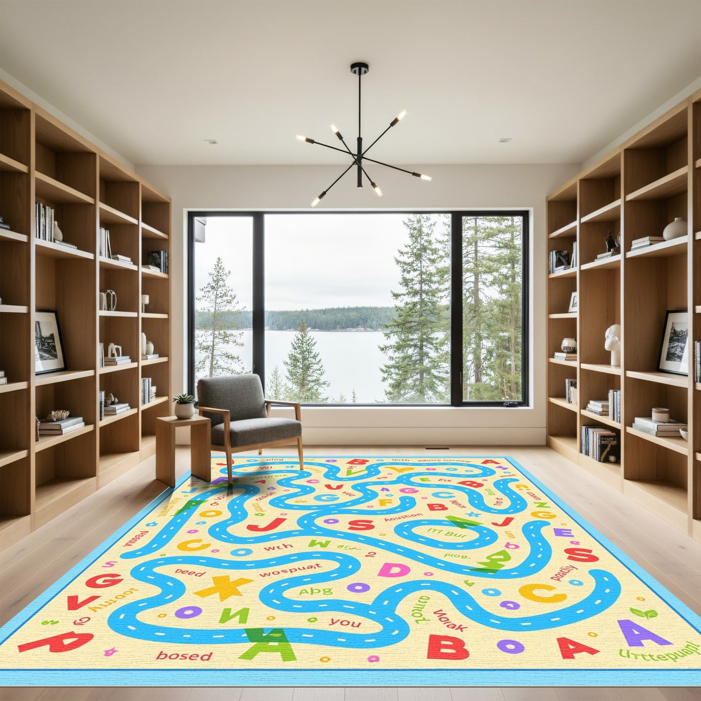 Playful Alphabet Road Maze Rug