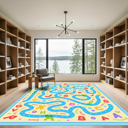 Playful Alphabet Road Maze Rug